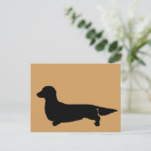 Long Hair Dachshund Briefkaart (Staand voorkant)