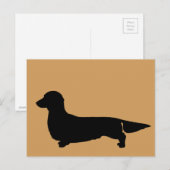 Long Hair Dachshund Briefkaart (Voorkant / Achterkant)