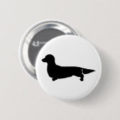 Long Hair Dachshund Button Pin (Voorkant /achterkant)