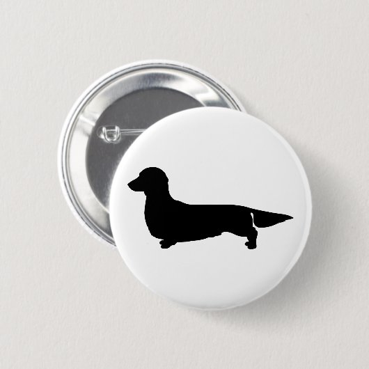 Long Hair Dachshund Button Pin (Voorkant /achterkant)