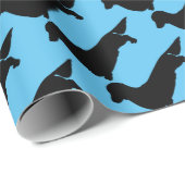 Long Hair Dachshund Gift Wrap Papier (Rol Hoek)