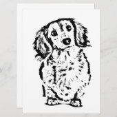 Long Hair Dachshund Lover Gift Doxie mama papa Cut Menu (Voorkant / Achterkant)