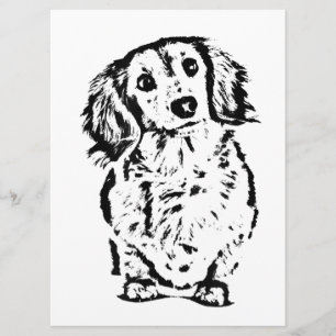 Long Hair Dachshund Lover Gift Doxie mama papa Cut Menu