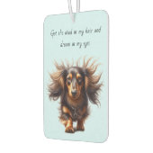 Long Hair Dachshund Luchtverfrisser (Links)