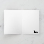 Long Hair Dachshund Pattern Wenskaart Kaart (Binnen)