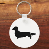 Long Hair Dachshund Sleutelhanger (Voorkant)