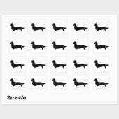 Long Hair Dachshund Square Sticker (Vel)