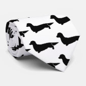 Long Hair Dachshund Stropdas (Opgerold)