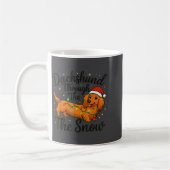 Long Hair Dachshund Through Snow Christmas Pajamas Koffiemok (Links)