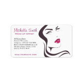 Long Hair hairdresser maakt kunstenaarsbrandmerken Etiket (Voorkant)