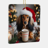 Long Hair teckel tree Ornament (Rechts)