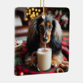 Long Hair teckel tree Ornament (Rechts)