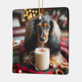 Long Hair teckel tree Ornament (Links)