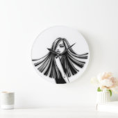 Long Haire Beauty Wall klok (Huis)