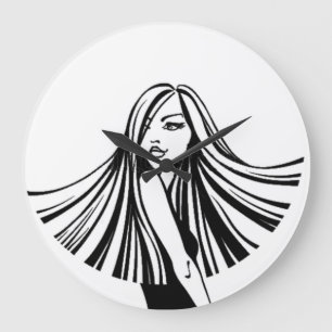 Long Haire Beauty Wall klok