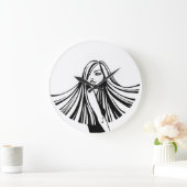 Long Haire Beauty Wall klok (Huis)