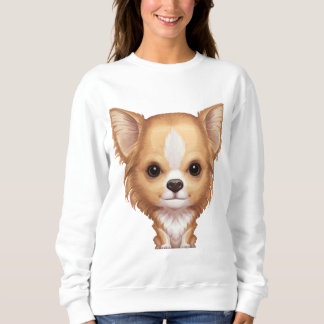 Long-Haire Beige en White Chihuahua Trui
