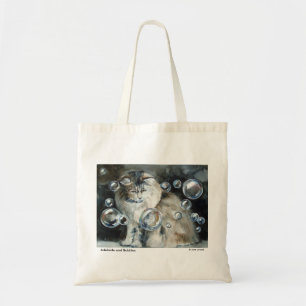 Long Haire Cat en Bubbles Canvas tas