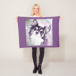 Long Haire Chihuahua door Carol Zeock Fleece Deken