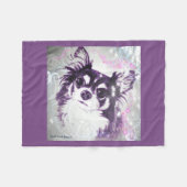 Long Haire Chihuahua door Carol Zeock Fleece Deken (Voorkant (Horizontaal))