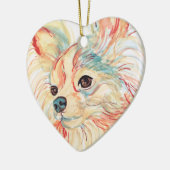 Long Haire Chihuahua Pop Art Ornament (Links)