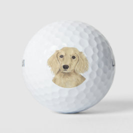 Long Haire Cream Dachshund Golfballen