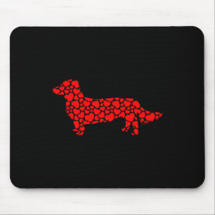 Long Haire Dachshund Dog Cute Silhouette Heart Va Muismat