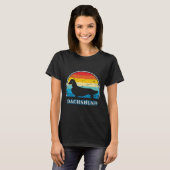 Long Haire Dachshund Dog T-shirt (Voorkant volledig)