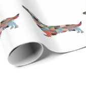 Long Haire Dachshund Geo Silhouette Pset Cadeaupapier (Rol Hoek)