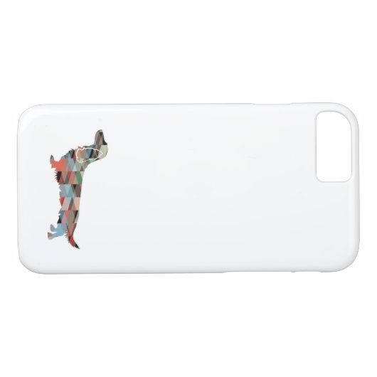 Long Haire Dachshund Geo Silhouette Pset Case-Mate iPhone Case (Achterkant (Horizontaal))