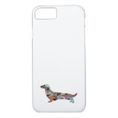 Long Haire Dachshund Geo Silhouette Pset Case-Mate iPhone Case (Achterkant)