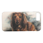 Long Haire Dachshund hond Case-Mate iPhone Case (Achterkant (Horizontaal))