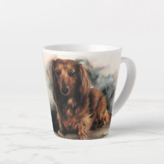 Long Haire Dachshund hond Latte Mok