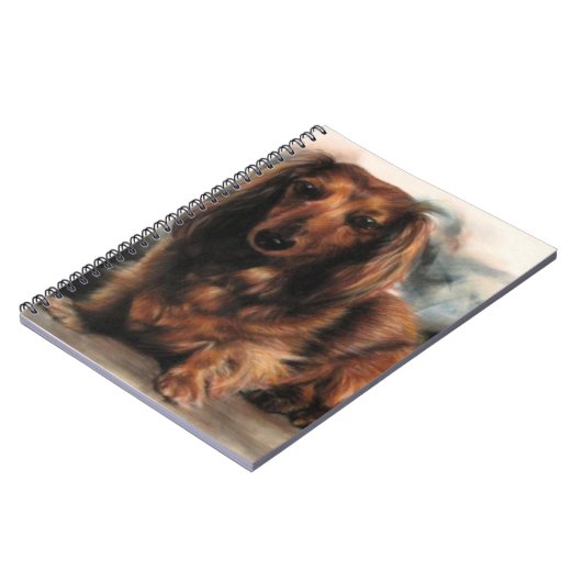 Long Haire Dachshund hond Notitieboek (Linkerzijde)