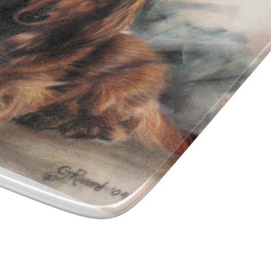 Long Haire Dachshund hond Snijplank (Hoek)