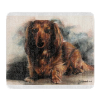 Long Haire Dachshund hond Snijplank