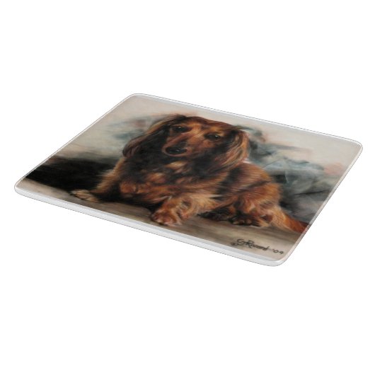 Long Haire Dachshund hond Snijplank (Hoek)