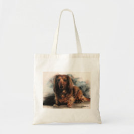 Long Haire Dachshund hond Tote Bag