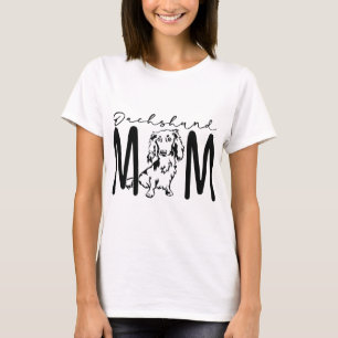 Long Haire Dachshund mama T-shirt