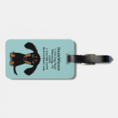 Long Haire Dachshund Puppy Bagagelabel (Achterkant horizontaal)