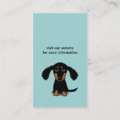 Long Haire Dachshund Puppy Visitekaartje (Achterkant)