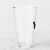 Long Haire Dachshund Silhouette Black Waterverf Glas (Rechts)