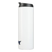 Long Haire Dachshund Silhouette Black Waterverf Thermosbeker (Geroteerd rechts)