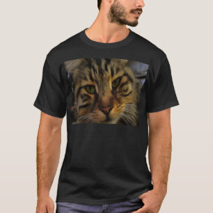 Long Haire Tabby Cat Artistic Pet Portrait v2 T-shirt