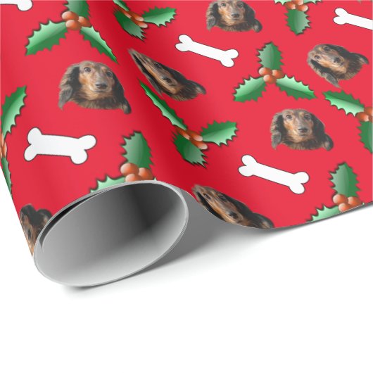 Long Haired Dachshund Cadeaupapier (Rol Hoek)