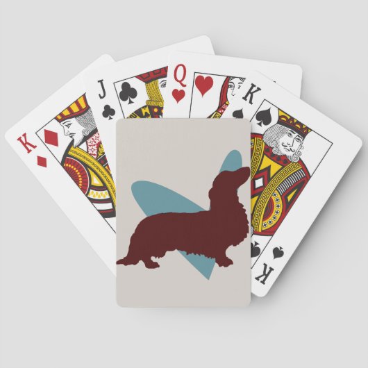 Long-haired Dachshund Playing Cards Speelkaarten (Achterkant)