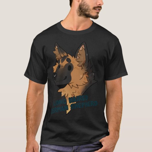Long Haired German Shepherd 301 T-shirt (Voorkant)
