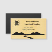 Long Haul Trucker Gold Truck Road Mountain Magnet (Voorkant / Achterkant)