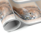 Long Hazard Blue Russian Cat door Shirley Taylor Cadeaupapier (Rol Hoek)