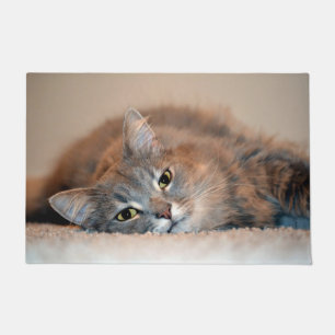 Long Hazard Blue Russian Cat door Shirley Taylor Deurmat